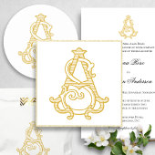 BEWERKBARE KLEUR ALS Monogram SA Monogram Sticker