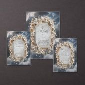 Prachtige bloemen geaccentueerd met gouden bruilof informatiekaartje (Personaliseer de collectie van deze zelfstandige maker.)