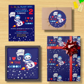 Cute Panda Beer Astronaut on Rocket Ship Kinder Pokerkaarten