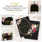 Elegante Zwarte Goud Bourgondië Blush Bloemstuk Ac Wandkleed