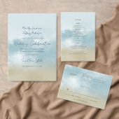 Op het strand bruiloft van het strand op het stran save the date (Personaliseer de collectie van deze zelfstandige maker.)