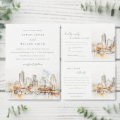 Chic Atlanta Georgia Landschap Trouwprogramma Kaart (Personaliseer de collectie van deze zelfstandige maker.)