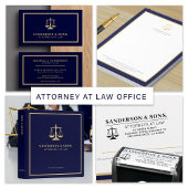 Elegant gold scales of justice logo attorney post-it® notes