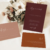 Boho Terracotta Elegant Vrijgezellenfeest Kaart