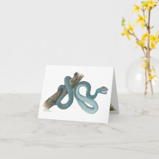 Collection Austrailian  snake Note Card Kaart (Gele Bloem)