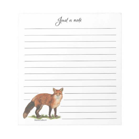 Collection Australian Fox Note Pad Notitieblok (Voorkant)