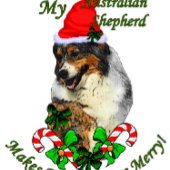 Australische herder Kerstmis Merry Grosgrain Lint