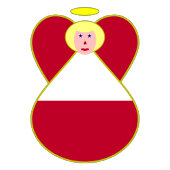 Oostenrijkse vlag engel kerst gepersonaliseerd servet