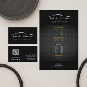 Zwart en Goud Auto Detailing, Auto Repair QR Code Visitekaartje