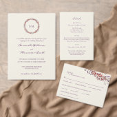 Elegante lavendel herfst bruiloft RSVP kaartje (Personaliseer de collectie van deze zelfstandige maker.)