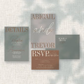 Autumn Bold en Retro RSVP-kaart RSVP Kaartje