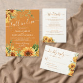 Rustic boho autumn fall floral garden wedding RSVP kaartje (Personaliseer de collectie van deze zelfstandige maker.)