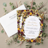 Elegant rustic floral fall bruiloft return address etiket (Personaliseer deze collectie van deze onafhankelijke maker. Test)