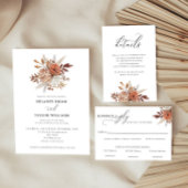 Herfst rustieke bloemen, ingelijst herfst bruiloft kartonnen onderzetters