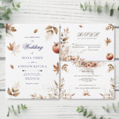 Champagne Herfst Oogst Huwelijk RSVP Botanisch (Personaliseer de collectie van deze zelfstandige maker.)