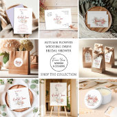 Herfstbloemen Trouwjurk Bruiloft Gast Notitieboek