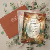Herfstgloed in het betoverde bos bruiloft kaart (Personaliseer deze collectie van deze onafhankelijke maker. Test)