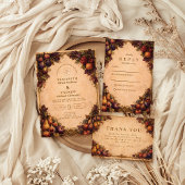 Autumn Harvest Fruit Wedding Kaart