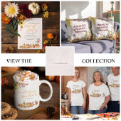 Geef Bedankt | Waterverf Thanksgiving Monogram Ronde Sticker