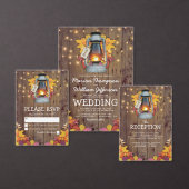 Thanksgiving Rustic Fall Leaves String Lights Kaart (Personaliseer de collectie van deze zelfstandige maker.)