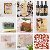 Herfst bladeren bruiloft stickers