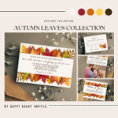 Herfst bladeren herfst bruiloft kaart