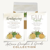 Waterverf Simple Pumpkin Gourd Happy Thanksgiving Theedoek