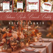 Autumn Rustic Brunch & Bubbly Bridal Shower Papieren Bordje