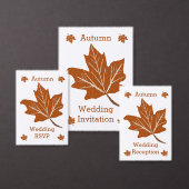 Herfst ontwerp bruiloft plaatskaartje (Personaliseer de collectie van deze zelfstandige maker.)