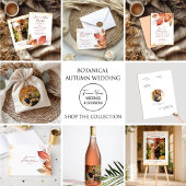 Elegante Herfst Herfst Waterverf Foto Welkom Bedankjes Labels