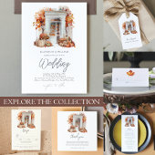 Witte voordeur herfst bruiloft menu