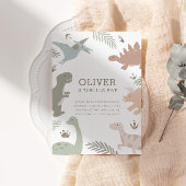 Boho Kinder Dinosaur-Theme Birthday Dank je Ronde Sticker