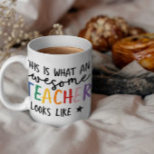 Geweldige docent modern typografie goudcadeau sleutelhanger