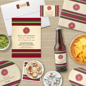 Mexicaanse Serape Party - Horizontaal Kaart