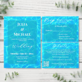 Azure Turquoise Blue Water Reflection Minimalism Kaart (Personaliseer de collectie van deze zelfstandige maker.)