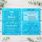 Azure Turquoise Blue Water Reflection Minimalism Bedankkaart (Personaliseer de collectie van deze zelfstandige maker.)