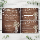 Baby's Breath Mason Jar Bruiloft Save the Date Briefkaart (Personaliseer de collectie van deze zelfstandige maker.)