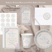 Cascading Flowers Blauw en Roze Sling Bag