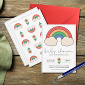 Rainbow-Baby shower, genderneutraal Kaart
