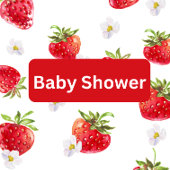Zomer Aardbei Fruit Leuk Baby shower Briefkaart