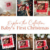 Baby's Eerste Kerstman Geboorteaankondiging Magneet