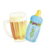 Baby BBQ en Bier | Zomer buitendouche thema Kaart