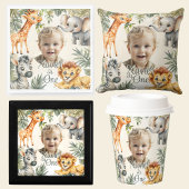 Boy's First Birthday-Oerwoud Safari Wrapping Paper Cadeaupapier