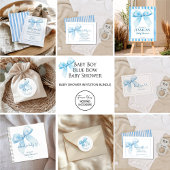 Blue Ribbon Baby Boy Shower Bedankkaart