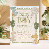 Dino Boy Baby Shower Uitnodiging