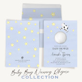 Baby Simple Blue Whimsical Nursery Rhyme Stars Sherpa Deken