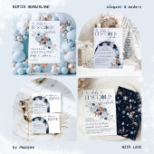 Baby koud buiten Winter Bloemen Herten Baby shower Papieren Bekers