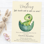 Baby Dino Baby shower Luier Raffle Tickets Informatiekaartje