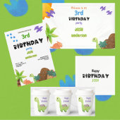 Baby Dinosaur Stomp op Verjaardagsfeest Kaart