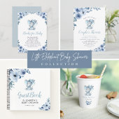 kleine olifant blauw baby shower guestbook notitieboek